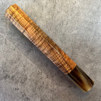Custom Japanese Knife handle (wa handle) for 240-260 mm : Tasmanian Blackwood and marbled horn