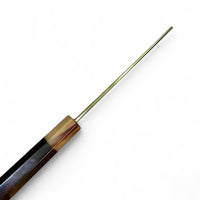 Custom Sugi Tadokoro Nakagawa W2 Tank 180mm - Dark desert ironwood and marbled horn