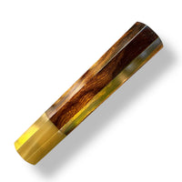 Custom Japanese Knife handle (wa handle) for 165-210 mm: Desert Ironwood and blonde