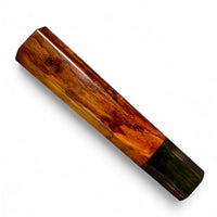 Custom Japanese Knife handle (wa handle) for 165-225 mm: Figured Siamese Rosewood and horn