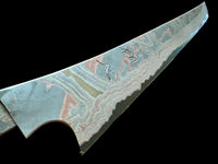 Nigara Dark Irodori B2 Rainbow Damascus Sakimaru Sujihiki 450mm : Blade Only