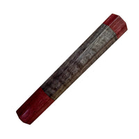 Custom Japanese Knife handle (wa handle) for 165-210mm : Dyed curly maple - Red and black