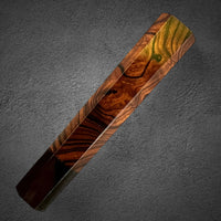 Custom Japanese Knife handle (wa handle) for 240mm - Desert Ironwood burl and horn