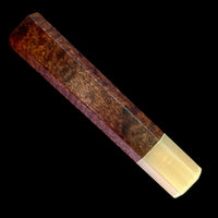 Custom Japanese Knife handle (wa handle) for 240mm - Curly Narra and blonde
