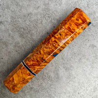 Custom Japanese Knife handle (wa handle) for 165- 180 mm knife : Maple burl hybrid and vintage poker chip
