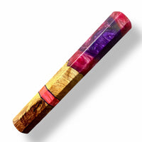 Custom Japanese Knife handle (wa handle) for 165-210 mm: Honduran Rosewood burl hybrid