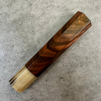 Custom Japanese Knife handle (wa handle) for 165-210mm : Figued mun ebony and blonde horn