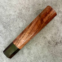 Custom Japanese Knife handle (wa handle) for 240 mm - Hormigo and African Blackwood