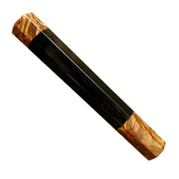 Custom Japanese Knife handle (wa handle) for 165-210mm : Gabon ebony and Amboyna burl