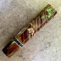Custom Japanese Knife handle (wa handle) for 240mm - Dyed maple burl