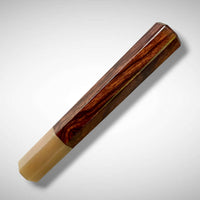 Custom Japanese Knife handle (wa handle) for 165-210 mm: Desert Ironwood and blonde