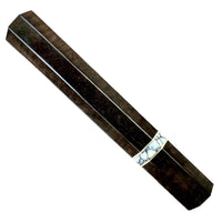 Custom Japanese Knife handle (wa handle) for 165-210mm - Black dyed curly maple