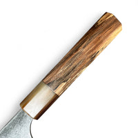 Custom Sugi Tadokoro Nakagawa W2 Tank 180mm - Spalted Dogwood and Marbled Horn