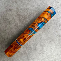 Custom Japanese Knife handle (wa handle) for 165- 180 mm knife : Maple burl hybrid and vintage poker chip