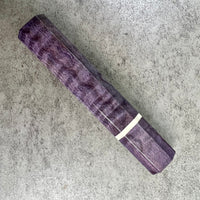 Custom Japanese Knife handle (wa handle) for 240mm - Purple dyed curly maple