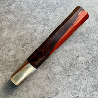 Hanoi Made Custom Japanese Knife handle (wa handle) for 210mm : Siamese Rosewood and Marbled horn