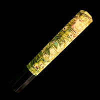 Custom Japanese Knife handle (wa handle) for 165-210mm : Box elder burl and buffalo horn