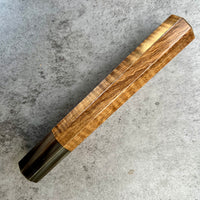 Custom Japanese Knife handle (wa handle) for 240 mm - Koa and marbled horn