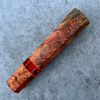 Custom Japanese Knife handle (wa handle) for 165-210mm - Double dyed maple burl