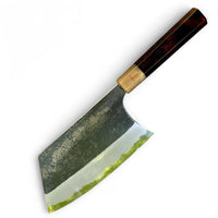 Custom Sugi Tadokoro Nakagawa W2 Tank 180mm - Dark desert ironwood and marbled horn