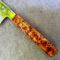 Custom Tadokoro Nakagawa Mirror Polish Ginsan 3 Gyuto 260 (250 edge) - Amboyna burl