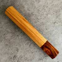 Custom Japanese Knife handle (wa handle) for 165-210mm - Louisiana sinker cypress and desert ironwood
