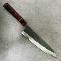 Custom Yamamoto Asai Aogami Super Kurouchi Tsuchime Ironclad 240 Gyuto - Dark Ironwood burl and vintage poker chip