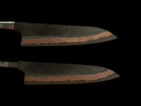 Hatsukokoro Dark Yorokobi Kurozome Copper SLD Gyuto 210 mm - Blade Only