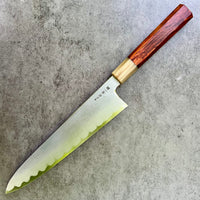 Custom Nakagawa B1 Damascus Gyuto 240mm - Beautiful Siamese rosewood and blonde horn