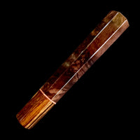 Custom Japanese Knife handle (wa handle) for 165-210mm : Chechen burl and desert ironwood
