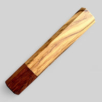 Custom Japanese Knife handle (wa handle) for 240mm : Olivewood and Honduran Rosewood