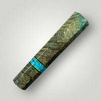 Custom Japanese Knife handle (wa handle) for 165-210 mm: Dyed Black Ash Burl and Turquoise