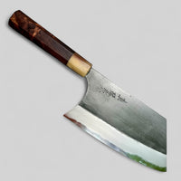 Custom Sugi Tadokoro Nakagawa W2 Tank 180mm - Honduran Rosewood Burl and marbled horn