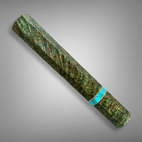 Japanese Knife handle (wa handle) for 240-260 mm : Black ash burl and turquoise