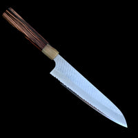 Custom Nigara Hamono SG2 Migaki Tsuchime Kiritsuke 240 mm - Mun Ebony and horn