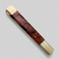 Custom Japanese Knife handle (wa handle) for 240 mm - Cocobolo burl and blonde horn