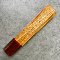 Custom Japanese Knife handle (wa handle) for 165-210mm : Canary wood and vintage poker chip