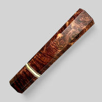 Custom Japanese Knife handle (wa handle) for 240 mm - CITES Cocobolo burl and Mammoth Tusk