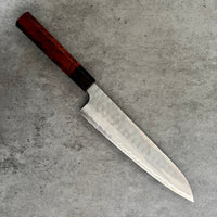 Custom Nigara Hamono Aogami Super Migaki Tsuchime Gyuto 240 mm - Yucatán Rosewood