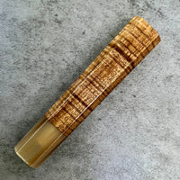 Custom Japanese Knife handle (wa handle) for 165-210mm : Koa and marbled horn