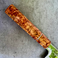 Custom Tadokoro Nakagawa Mirror Polish Ginsan 3 Gyuto 260 (250 edge) - Amboyna burl