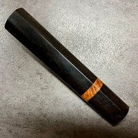 Custom Japanese Knife handle (wa handle) for 240mm : D-shaped African Blackwood and Thuya burl