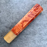 Custom Japanese Knife handle (wa handle) for 240mm - Very rare Siamese rosewood burl and blonde
