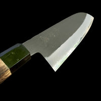Mutsumi Hinoura Ironclad Kurouchi W2 Santoku 180mm - burnt chestnut