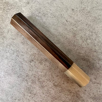 Custom Japanese Knife handle (wa handle) for 165-210mm : African Blackwood and Blonde Horn