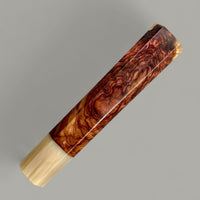 Custom Japanese Knife handle (wa handle) for 240 mm - Cocobolo burl and blonde horn