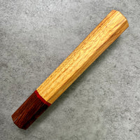 Custom Japanese Knife handle (wa handle) for 165-210mm : Canary wood and vintage poker chip