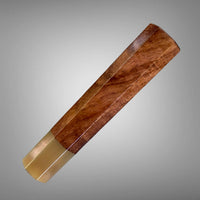 Custom Japanese Knife handle (wa handle) for 165-210 mm: Curly hormigo and blonde| Sugi Cutlery