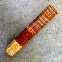 Custom Japanese Knife handle (wa handle) for 240mm - Rosewood and curly mango