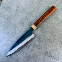 Custom Kyohei Shindo Yanagi Petty 120mm - Desert Ironwood and Blonde horn : Sugi Cutlery